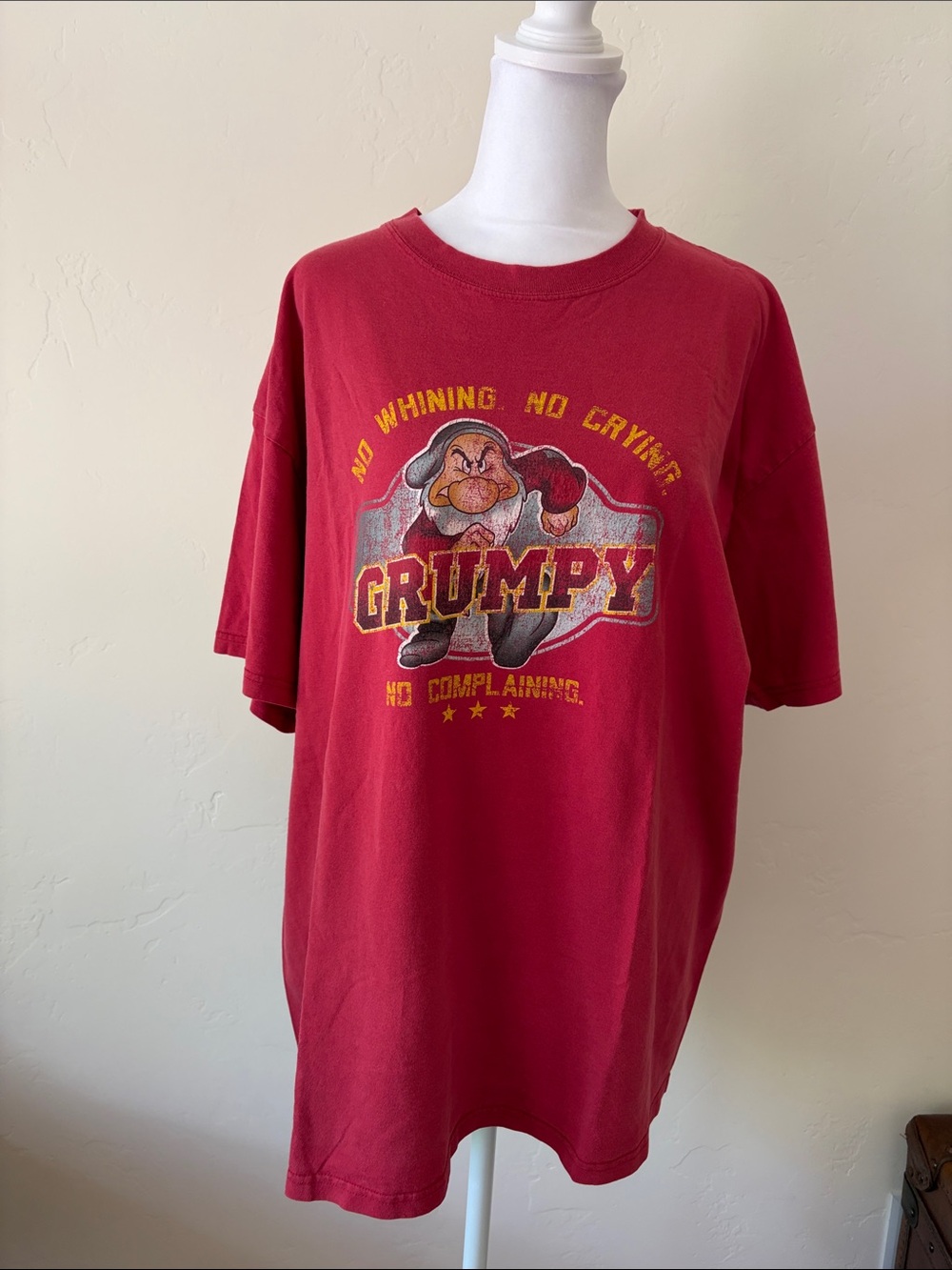 Disney Grumpy Graphic Tee in Red and Yellow